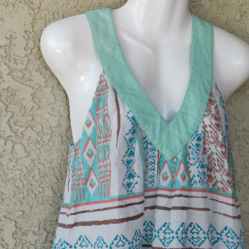 Rip Curl Aztec Print Halter Keyhole Back Tank - image 6